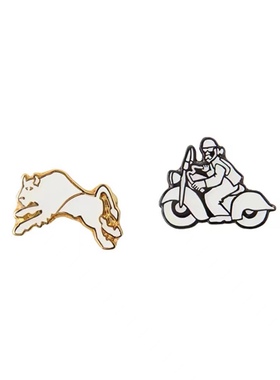 813C原创日潮配件PIN BADGE RUNNING FREE 徽章套装21AW 非visvim