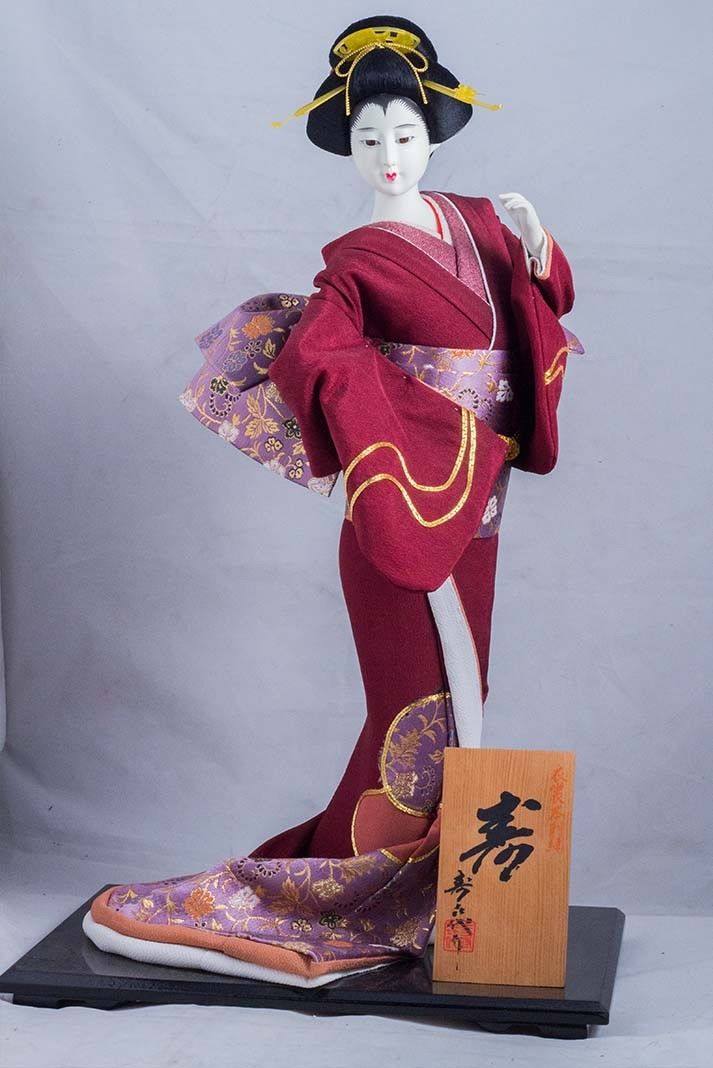 代购日本人形美丽艺妓娃娃17高人偶摆件客厅工艺品收藏