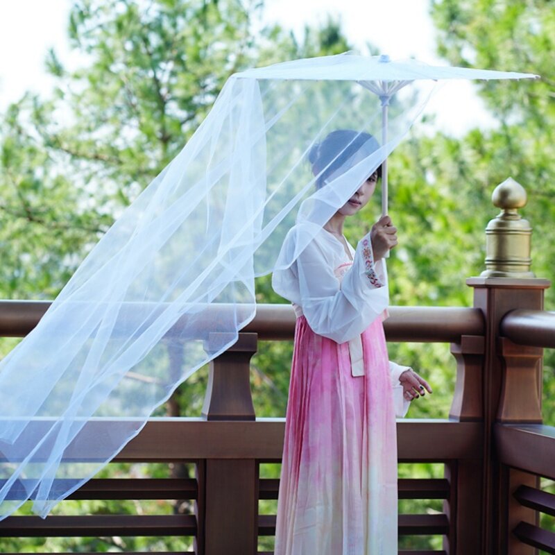 新中式影楼婚纱摄影道具白纱伞