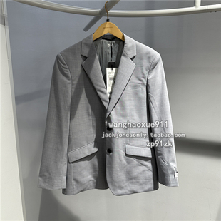 思莱德SELECTED春季男士羊毛混纺微弹平驳领商务标准正式西服西装