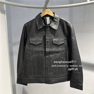 帅气多兜翻领短款 潮流时尚 皮衣夹克外套 男士 SELECTED思莱德秋冬季