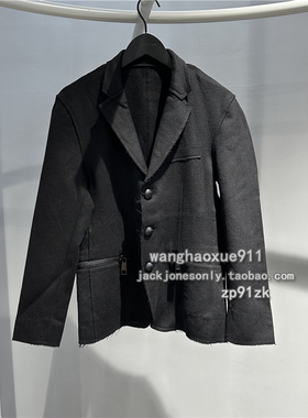 法国潮牌GATEONE秋季男士时尚休闲修身复古休闲羊毛呢西服装外套