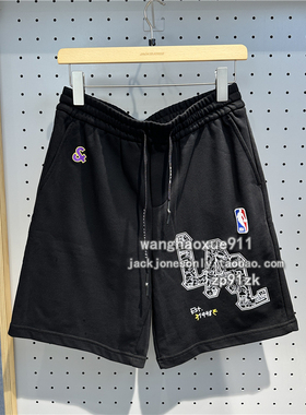 杰克琼斯22329F028夏季男士NBA联名湖人队运动休闲宽松直筒短裤