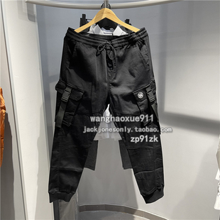 杰克琼斯JackJones男士工装弹力束脚九分宽松休闲毛圈针织牛仔裤