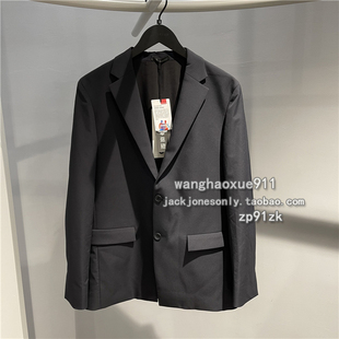思莱德秋季时尚流行恒温科技面料商务休闲平驳领单拍两粒扣西服装