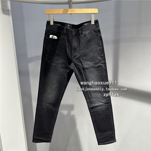杰克琼斯jackjones秋季男士901RON修身高弹力潮流小脚黑色牛仔裤