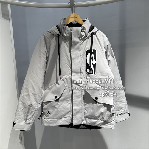 杰克琼斯运动休闲连帽休闲羽绒服