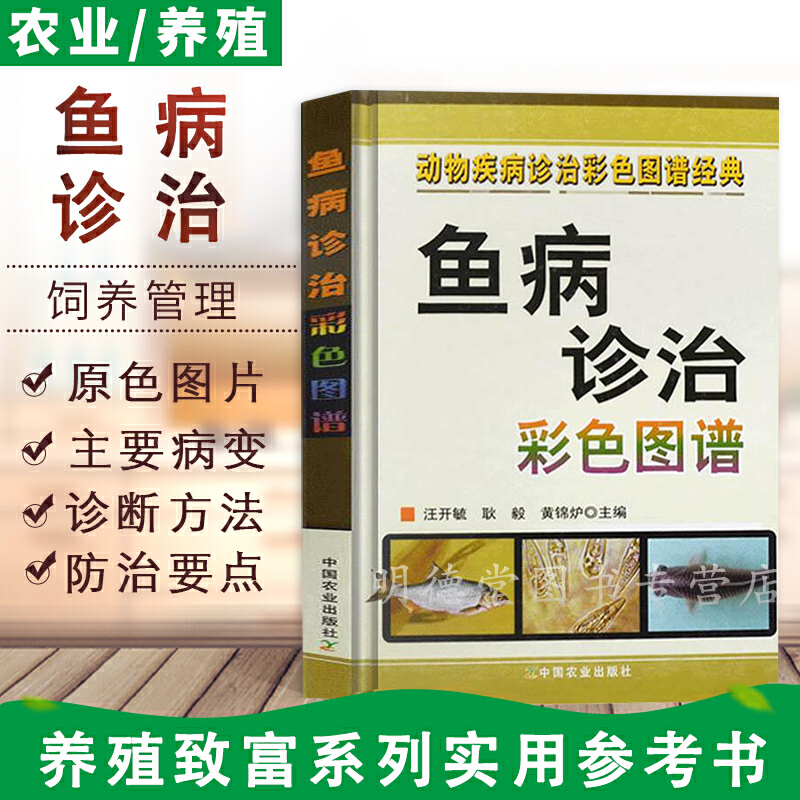 鱼病诊治彩色图谱动物疾病鱼类常见疾病诊治与防治鱼病防控育苗选择建厂安全手册水产养殖高效养鱼技术水产海水淡水鱼养殖技术书籍