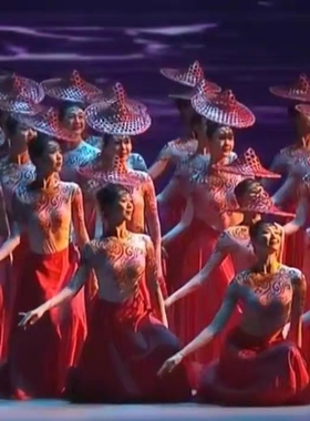 古典舞珊瑚颂舞蹈服现代舞表演服群舞开场舞斗笠舞演出服