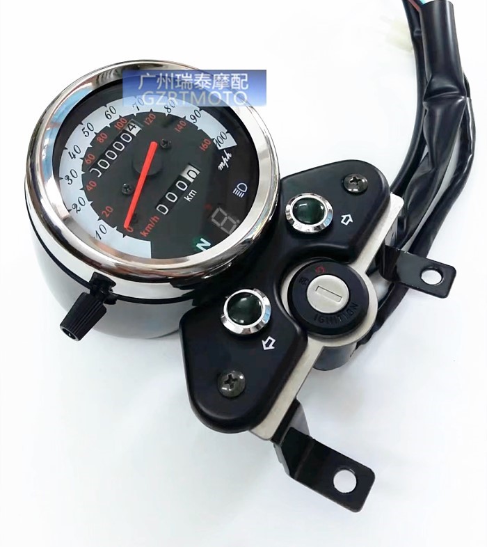 GN125太子仪表复古改装电门锁支架套件加宽上联板电门锁仪表套件