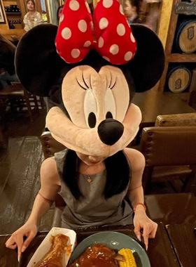 迪士尼乐园米奇米妮帽子同款男女款儿童闺蜜旅游拍照情侣卡通头套