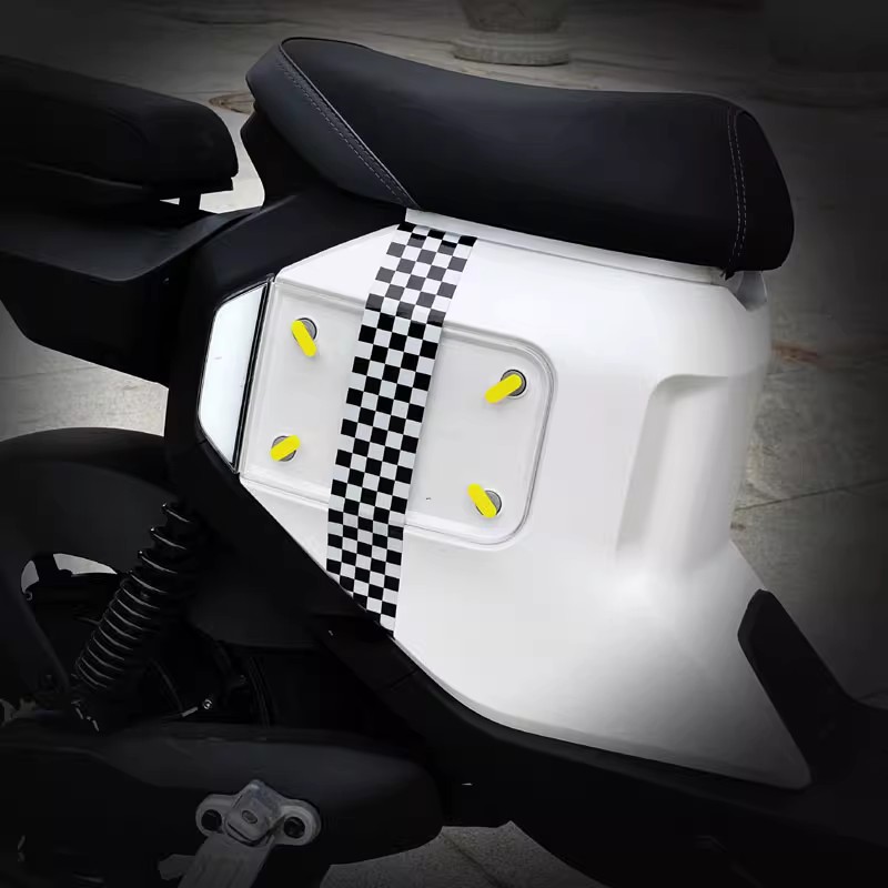 小牛格子旗贴纸反光防水