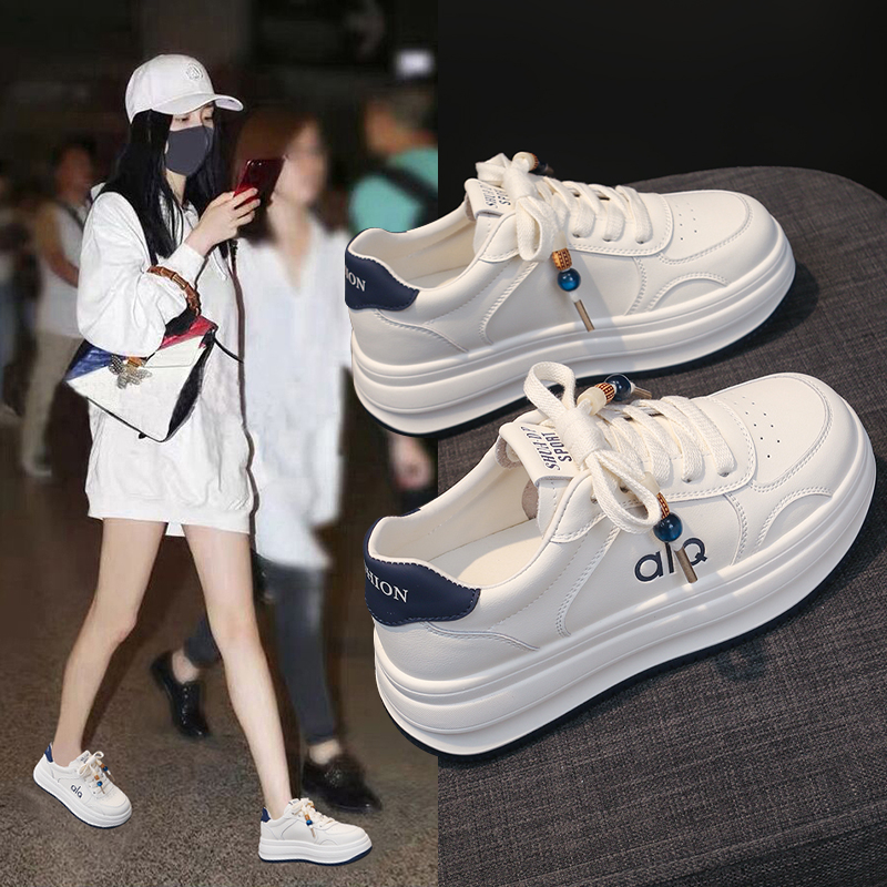 厚底小白鞋女2025新款松糕春秋