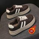 踩屎感二棉鞋女款2025冬季新款百搭厚底复古加绒板鞋学生运动鞋女