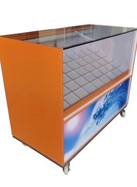 烟柜橙色真龙终端展示柜烟酒超市便利店货架带灯有轮大台面钢化玻