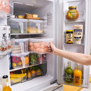 普业大号4300ML带手柄冰箱收纳盒杂粮密封盒食品微波保鲜盒鸡蛋盒