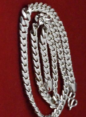 文泽项链足银链子纯银