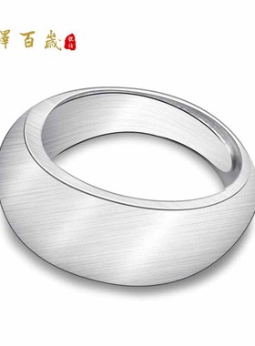 文泽百岁银坊足银戒指S999指环