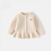2025新款 童装 宝宝洋气外套儿童秋季 秋款 上衣 针织开衫 女童毛衣秋装