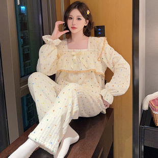 珊瑚绒睡衣女款2025冬季新款长袖冬天薄款法兰绒网红风家居服套装