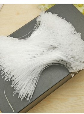 白色子母扣吊牌衣服标牌挂绳饰品捆绑发圈皮筋标签子母扣纸卡挂