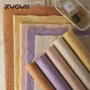 优艺云麻纸手撕纸天然植物纤维纸东巴纸古法手工纸包花材料包花纸