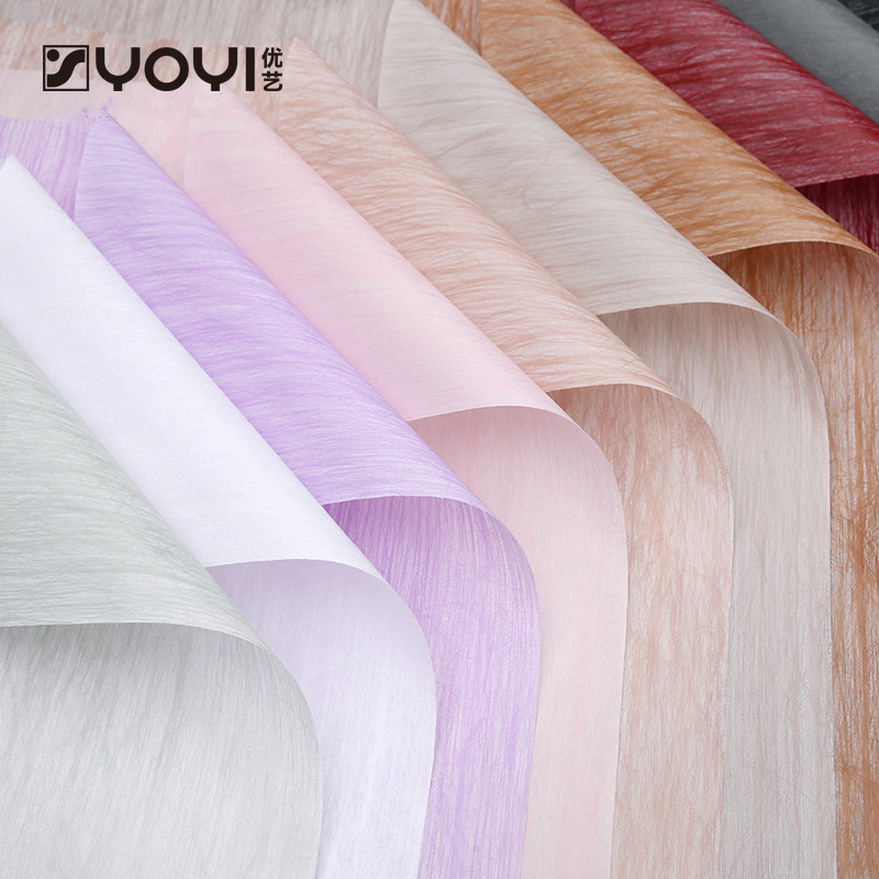 优艺资材希尔克包花纸双色纸花艺花束包装材料彩铅素描防水纸