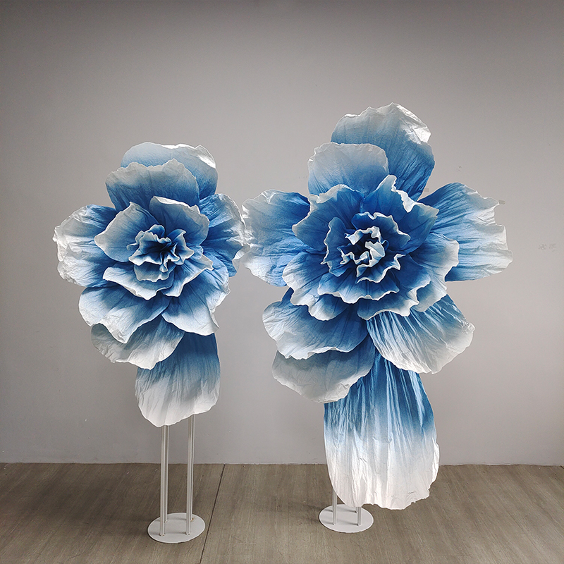 婚庆巨型纸花褶皱花背景装饰花艺