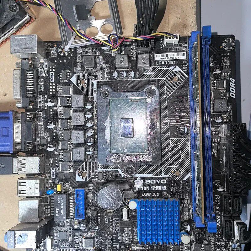 议价梅捷SOYO H110N全固态主板，支持6到9代CPU，17