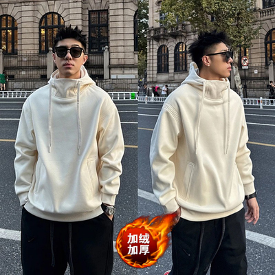 2025新款加绒美式重磅男士卫衣潮