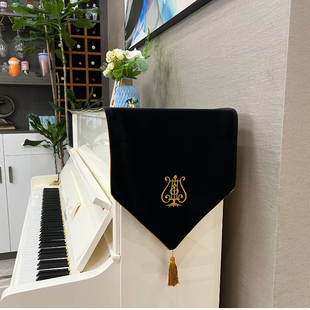 轻奢美式 复古钢琴旗双层高档加厚丝绒钢琴罩通用简约盖布防尘罩