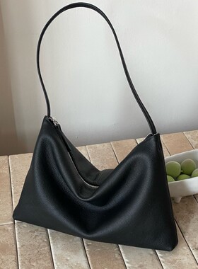 火凤凰-真皮包包女2025新款简约头层羊皮大容量感慵懒风单肩包