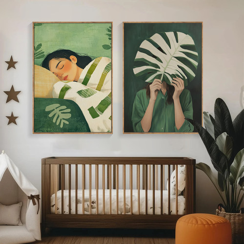 现代简约卧室装饰画人物挂画