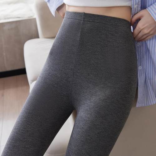莫代尔春秋薄款打底裤女大码秋裤