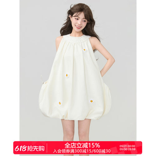 KEIKO不费力少女感花苞连衣裙