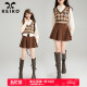 显瘦JK百褶短裙 学院风咖色宽褶A字半身裙2026夏季 KEIKO 防走光