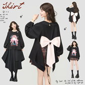 26春夏漫画感穿搭前长后短灯笼袖 KEIKO 韩系少女感娃娃领衬衫 上衣