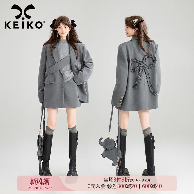KEIKO格雷系休闲通勤西服套装图片