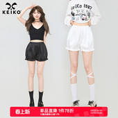 内搭南瓜短裤 26春夏配裙子防走光安全裤 轻柔珠光缎面打底裤 KEIKO