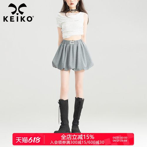 KEIKOmiu系高腰花苞裤裙半身裙