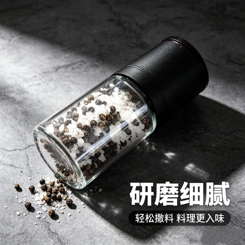多功能日式胡椒研磨器厨房家用手动现磨花椒海盐粒黑胡椒粉研磨瓶