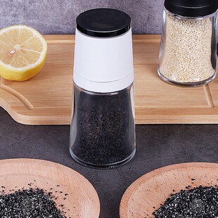 黑白胡椒粉磨粉神器调味料罐现磨胡椒研磨器手动海盐花椒粒研磨瓶