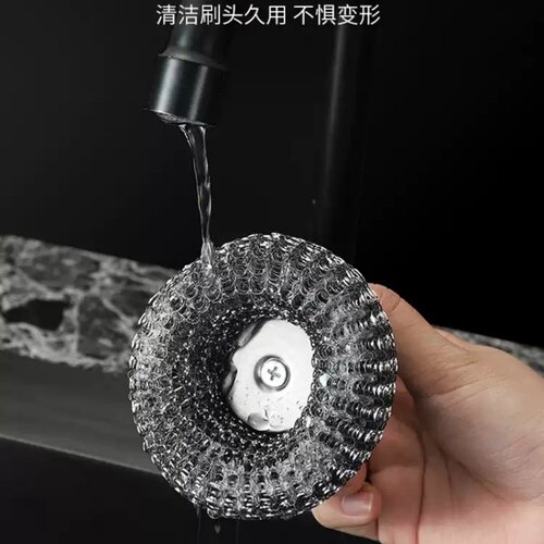 大号钢丝球不锈钢清洁球不掉丝家用铁丝球厨房刷锅带手柄洗碗神器