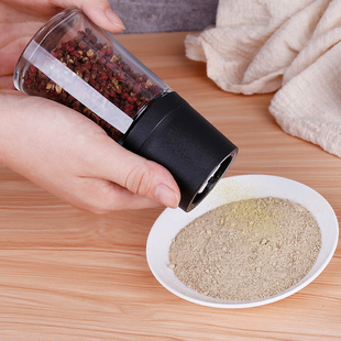 家用手动磨海盐胡椒粉神器不锈钢白花椒研磨瓶子调料罐胡椒研磨器