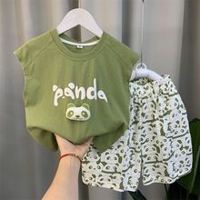 韩国男女童背心短裤套装薄款洋气宝宝夏装衣服儿童无袖童装两件套