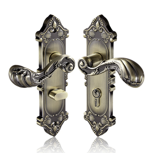 樱花锁业F8110机械锁欧式古典室内房门锁卧室静音门锁木门双舌执