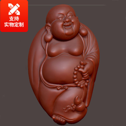 弥勒佛笑佛自在佛雕塑模型图圆雕图三维立体图3D打印模型图STL图