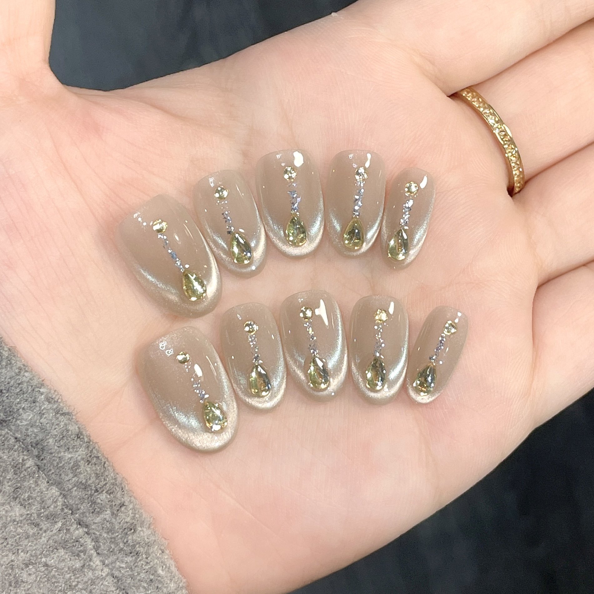 【一滴泪】纯手工穿戴甲贴片气质轻奢显白高级感美甲甲贴,彩妆/香水/美妆工具,穿戴甲/甲片,淘宝优惠券,粉丝福利购,淘宝优惠卷