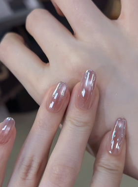 【紫晨凝露】紫色电镀极光猫眼日常短款穿戴甲显白高级感甲片04