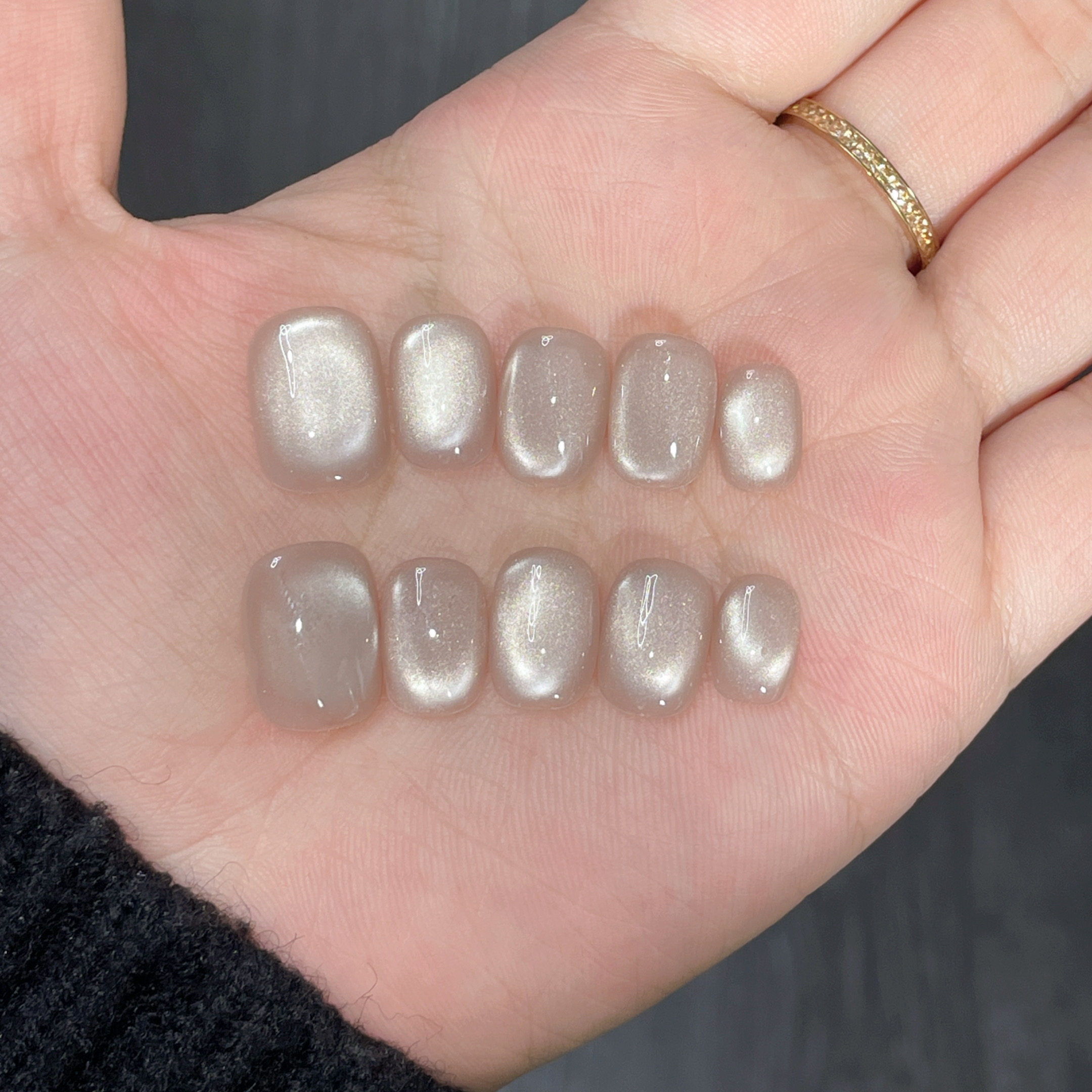 【水珠】纯手工穿戴甲纯色玻璃珠猫眼短甲气质款美甲,彩妆/香水/美妆工具,穿戴甲/甲片,淘宝优惠券,粉丝福利购,淘宝优惠卷